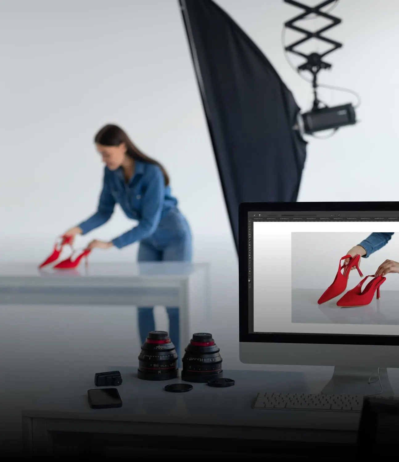 Product photography set for e-commerce